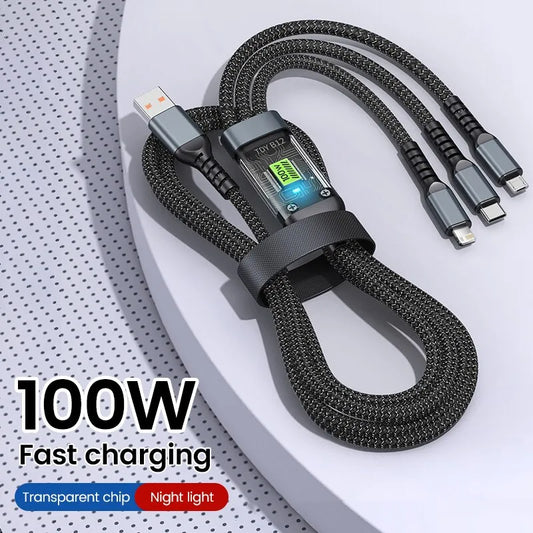 3-in-1 100W Fast Charging Cable